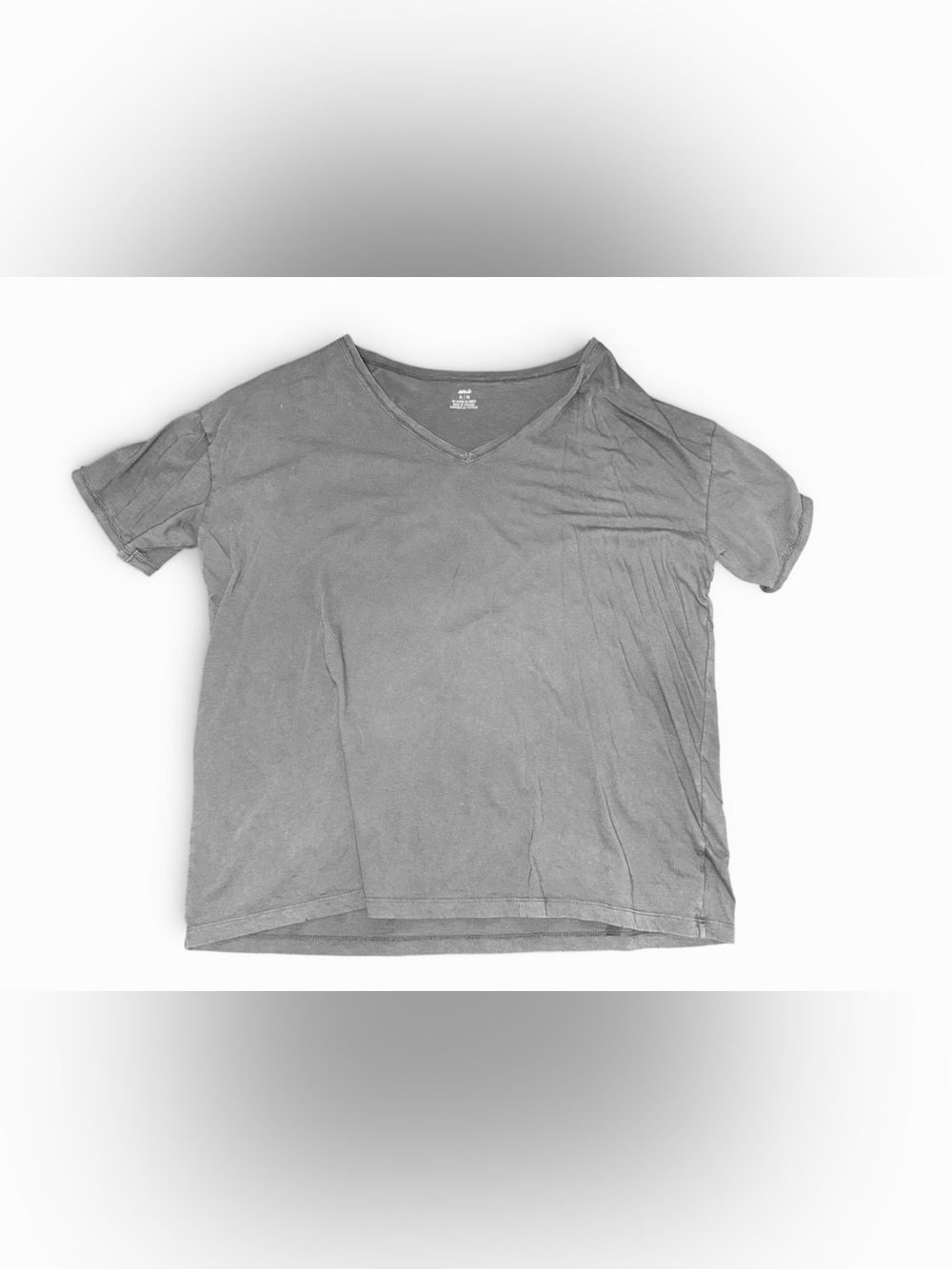 aerie Washed Black V-Neck Tee